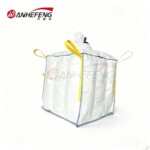Baffle FIBC Bulk Bag Q-bag | Spout Top & Spout Bottom, 4-Panel Lifting Loops, 1 Ton Capacity