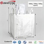 Cross Corner Lifting Loops Large PP FIBC Baffle Jumbo Bulk Bag Recyclable For Chemical Product SGS Certified 1000 kg Capacity 1000kg Bulk 1500kg capacity