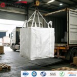 Cross Corner Lifting Loops Large PP FIBC Baffle Jumbo Bulk Bag Recyclable For Chemical Product SGS Certified 1000 kg Capacity 1000kg Bulk 1500kg capacity