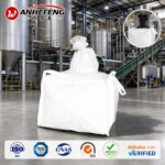Reusable Heavy Duty FIBC Bag 90x90x60cm Form-Fitted Liner Top Bottom Spout Nylon PE Film 3-Ply Fabric