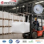 Reusable Heavy Duty FIBC Bag 90x90x60cm Form-Fitted Liner Top Bottom Spout Nylon PE Film 3-Ply Fabric