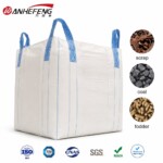 1Ton–1.5Ton SGS Qualified PP Bulk FIBC Baffle Sack, Cross Corner Lifting Belts Reusable Jumbo Container Bag For Chemical Raw Materials