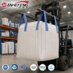 1Ton–1.5Ton SGS Qualified PP Bulk FIBC Baffle Sack, Cross Corner Lifting Belts Reusable Jumbo Container Bag For Chemical Raw Materials