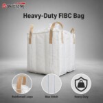 1000kg Recyclable PPFIBC Baffle Jumbo Bag,Cross Corner Lift LoopsSGS Approved 1 TonBulk Container Bag
