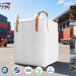 1000kg Recyclable PPFIBC Baffle Jumbo Bag,Cross Corner Lift LoopsSGS Approved 1 TonBulk Container Bag