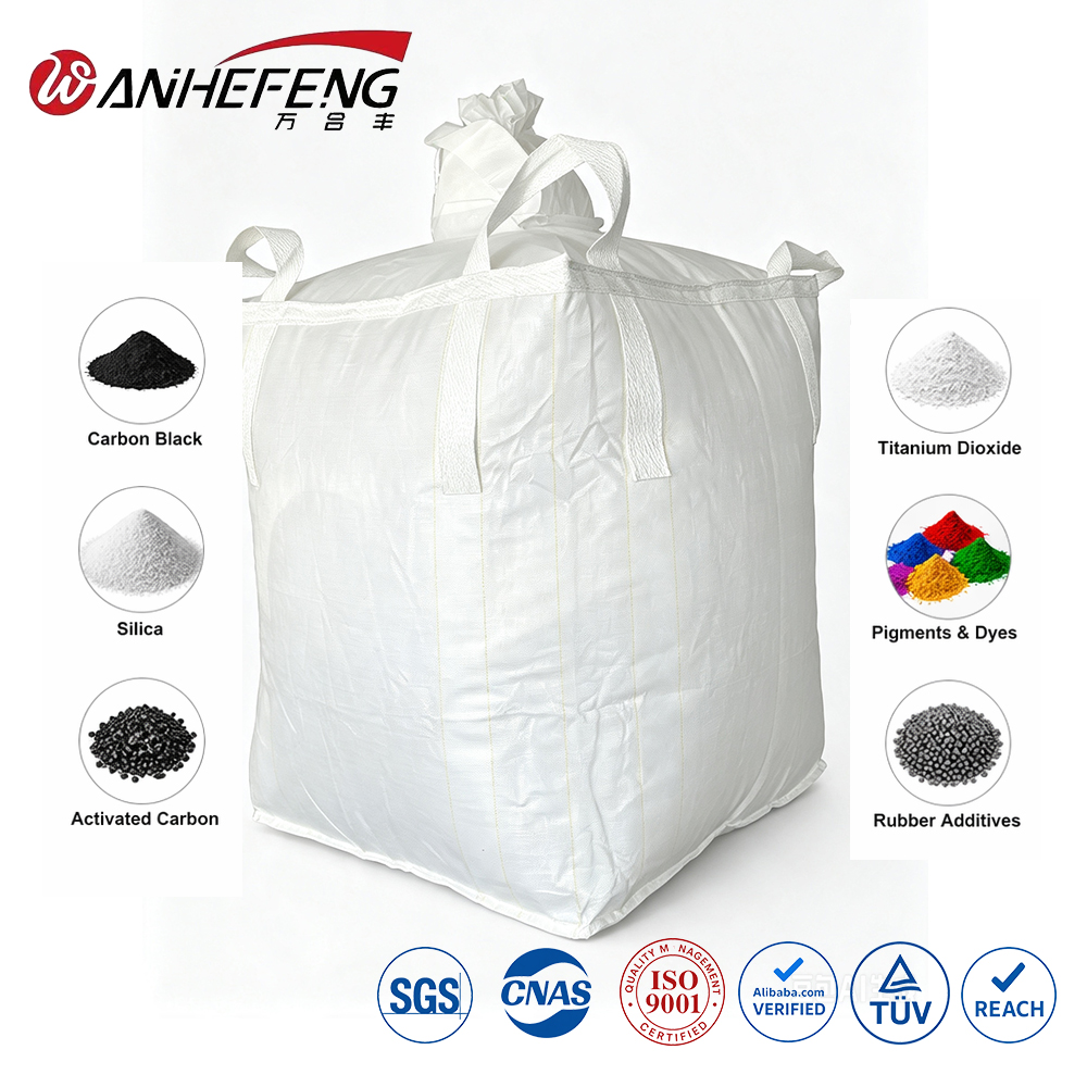 FIBC Bulk Bag with Formed Inner Liner | Anti-UV Double Warp 3-Ratio Fabric | 4-Corner Cross Lifting | Top & Bottom Discharge | Moisture-Proof for Fine Chemicals